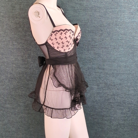 Victoria's Secret  Very Sexy French Maid Babydoll Chemise - Picture 7 of 16